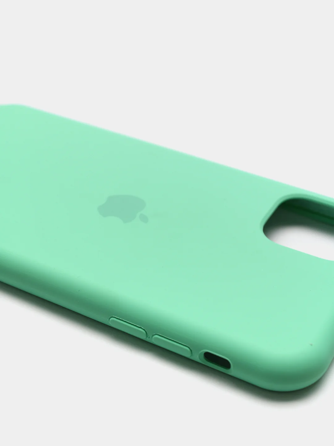 Мятный чехол Silicone Case для iPhone 11, с открытым низом