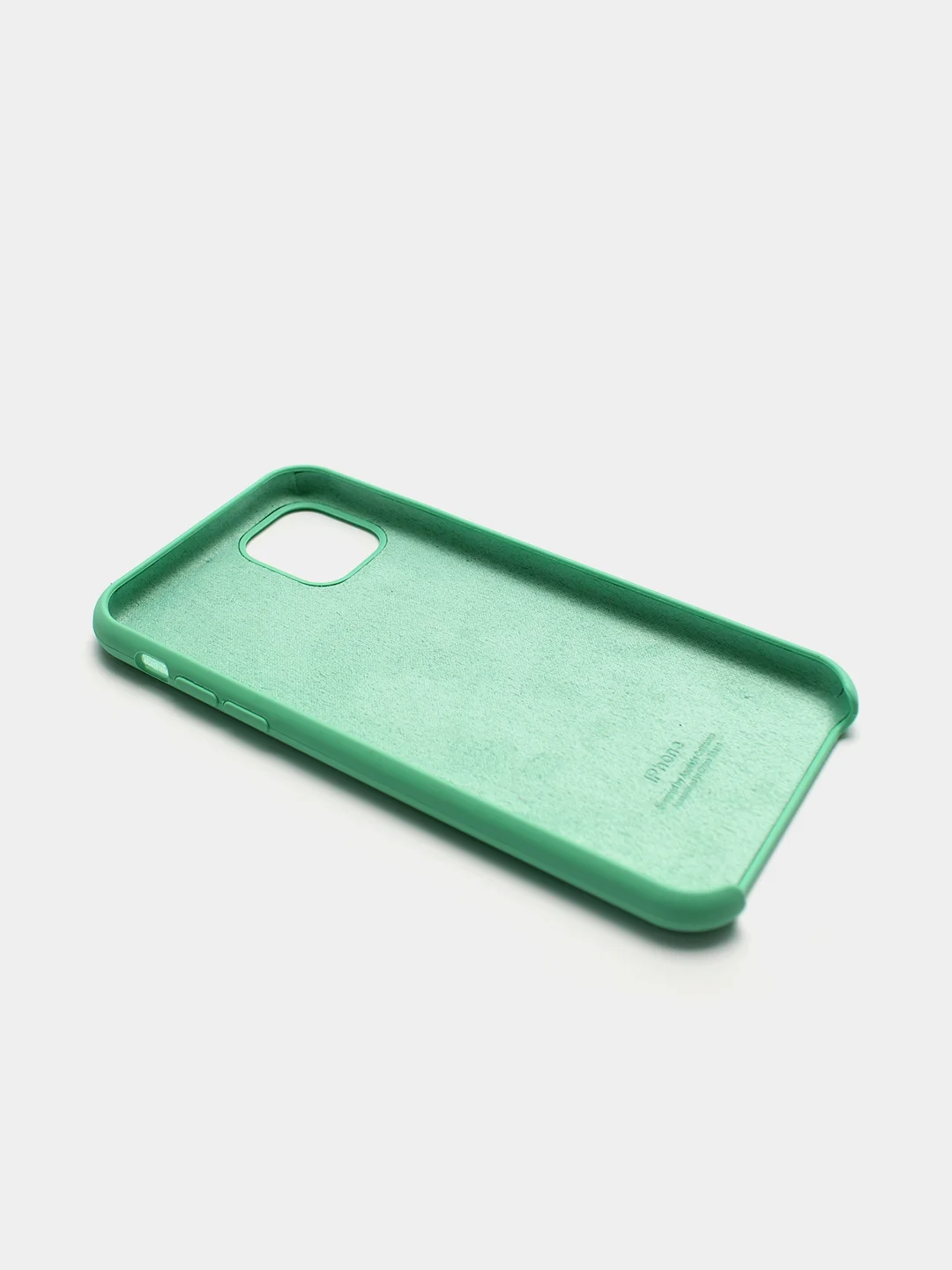 Мятный чехол Silicone Case для iPhone 11, с открытым низом