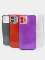 Чехол силиконовый с блестками для Apple iPhone 11/12 Противоударный чехол