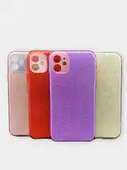Чехол силиконовый с блестками для Apple iPhone 11/12 Противоударный чехол