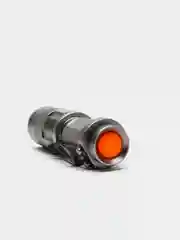 Серебряный фонарь светодиодный ручной CREE-Q5 приближаемый с зумом (Zoom) с возможностью фокусировки