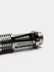 Серебряный фонарь светодиодный ручной CREE-Q5 приближаемый с зумом (Zoom) с возможностью фокусировки