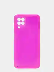 Розовый чехол для Samsung A22/A225F/M32/M325F силиконовый прозрачный неоновый