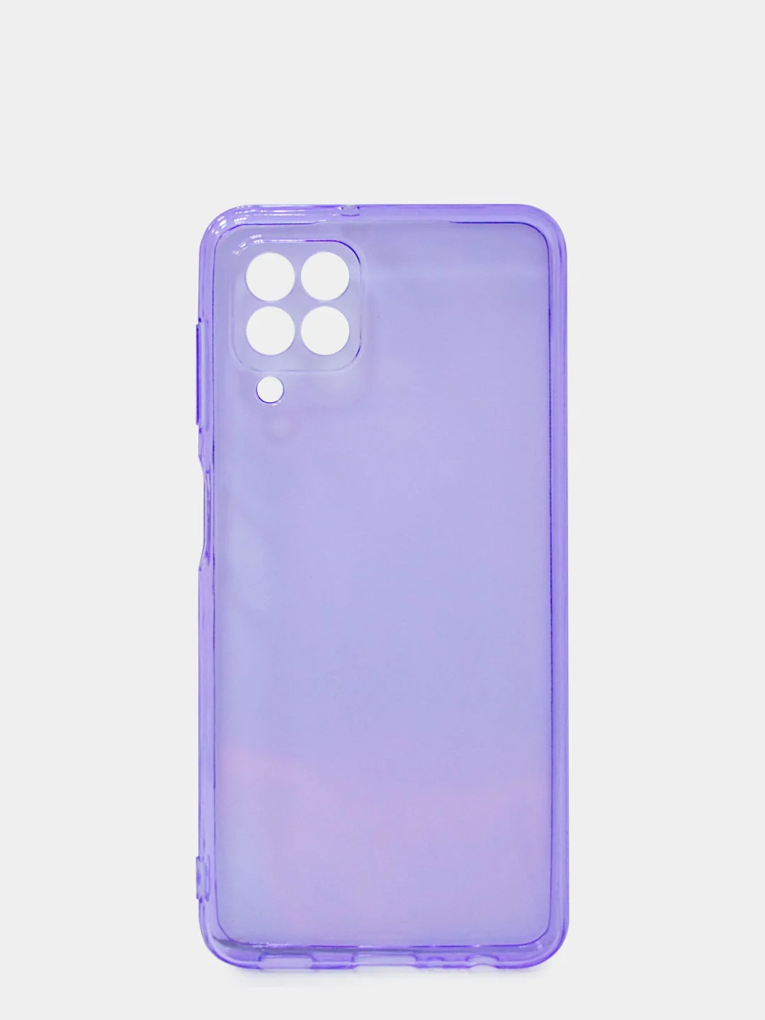 Фиолетовый чехол для Samsung A22/A225F/M32/M325F силиконовый прозрачный неоновый