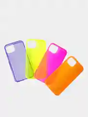Накладка iPhone 13 Pro 6.1, силиконовая, прозрачная, неоновая