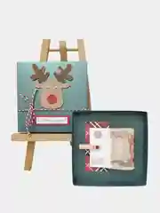 Зелёный хаки новогодняя коробка для денег/ подарочных карт , 12,5*12,5*1см