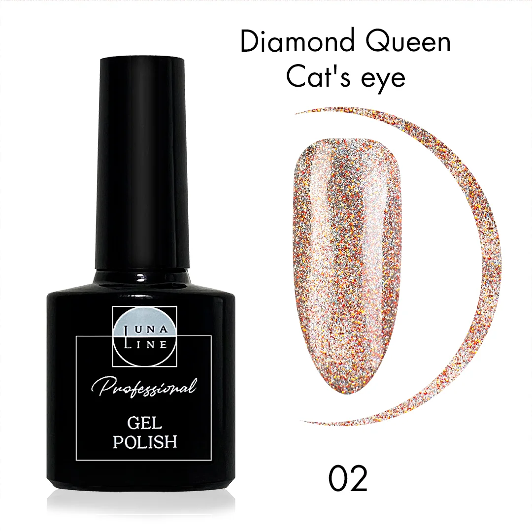 Гель-лак LunaLine Diamond Queen Cats eye, 10 мл