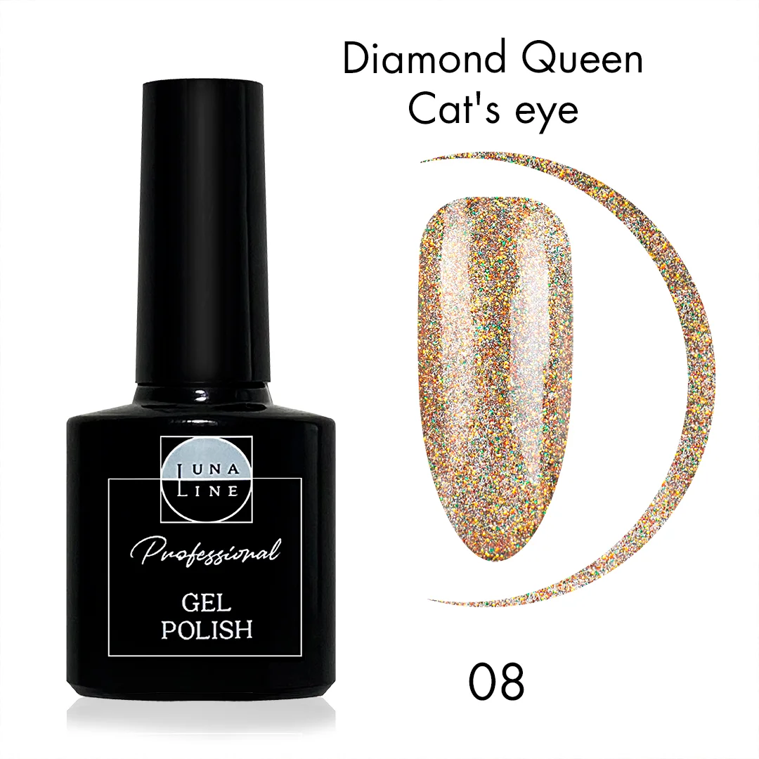 Гель-лак LunaLine Diamond Queen Cats eye, 10 мл