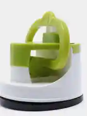 Зеленый ножеточка на вакуумной присоске (точилка для ножей)