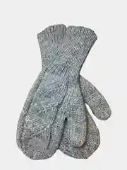 Серый варежки