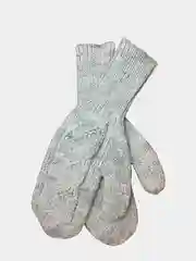 Серый меланж варежки