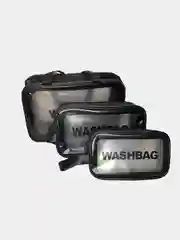 Черный косметичка WASHBAG, 3 размера