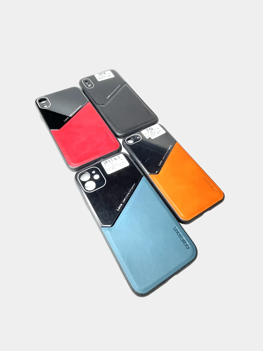 Чехол из кожи и оргстекла для iPhone 7, 8, SE, 7+, 8+, X/XS, XR, 11