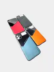 Чехол из кожи и оргстекла для iPhone 7, 8, SE, 7+, 8+, X/XS, XR, 11