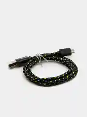 USB 2.0 - micro USB кабель для зарядки смартфона, тканевая оплетка кабеля, 1м