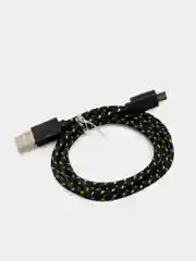 USB 2.0 - micro USB кабель для зарядки смартфона, тканевая оплетка кабеля, 1м