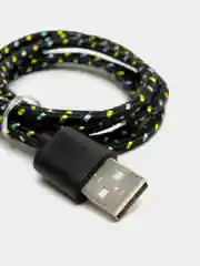 USB 2.0 - micro USB кабель для зарядки смартфона, тканевая оплетка кабеля, 1м