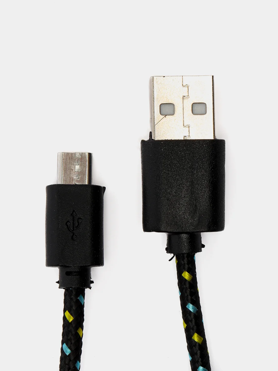 USB 2.0 - micro USB кабель для зарядки смартфона, тканевая оплетка кабеля, 1м