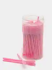 Розовый щеточки для ресниц 100шт