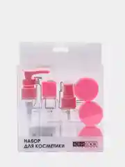 Розовый набор контейнеров для косметики, 6 предметов, 2 цвета