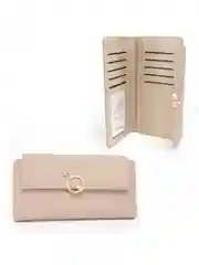 Бежевый кошелёк женский