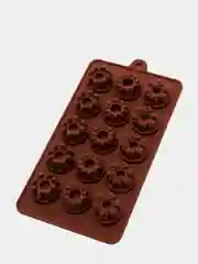 S Форма для льда и кондитерских украшений Дольче, 15 ячеек, 20*11*1,8 см, цвет шоколадный