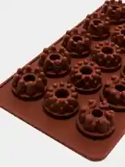 S Форма для льда и кондитерских украшений Дольче, 15 ячеек, 20*11*1,8 см, цвет шоколадный