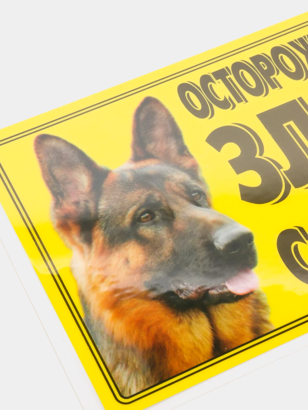 Табличка ламинированная "Осторожно! Злая собака"