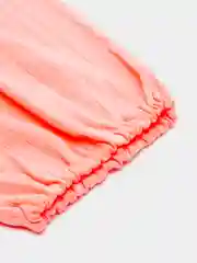 Коралловый хлопковые ползунки в рубчик