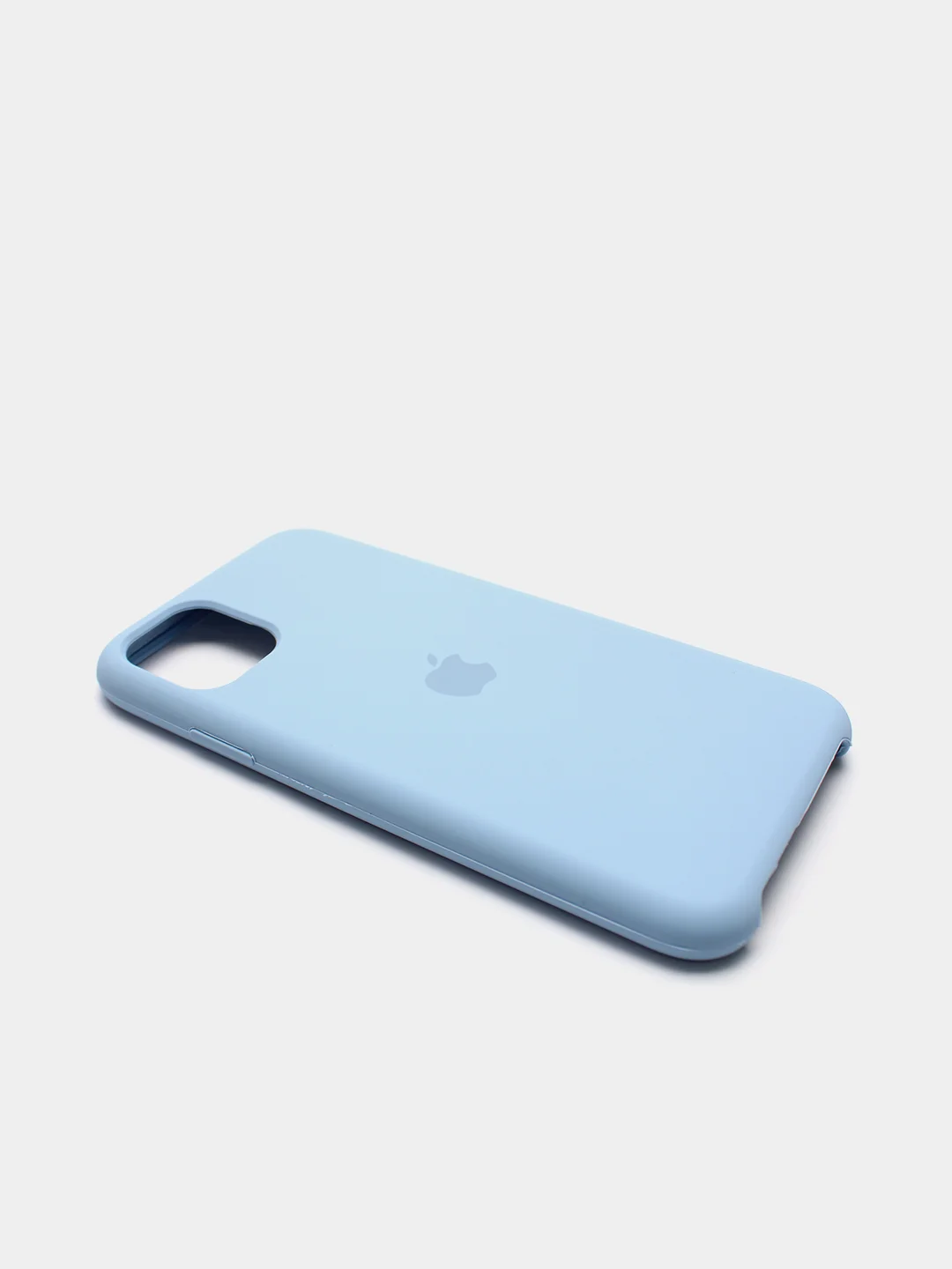 Небесно-голубой чехол Silicone Case для iPhone 11, с открытым низом