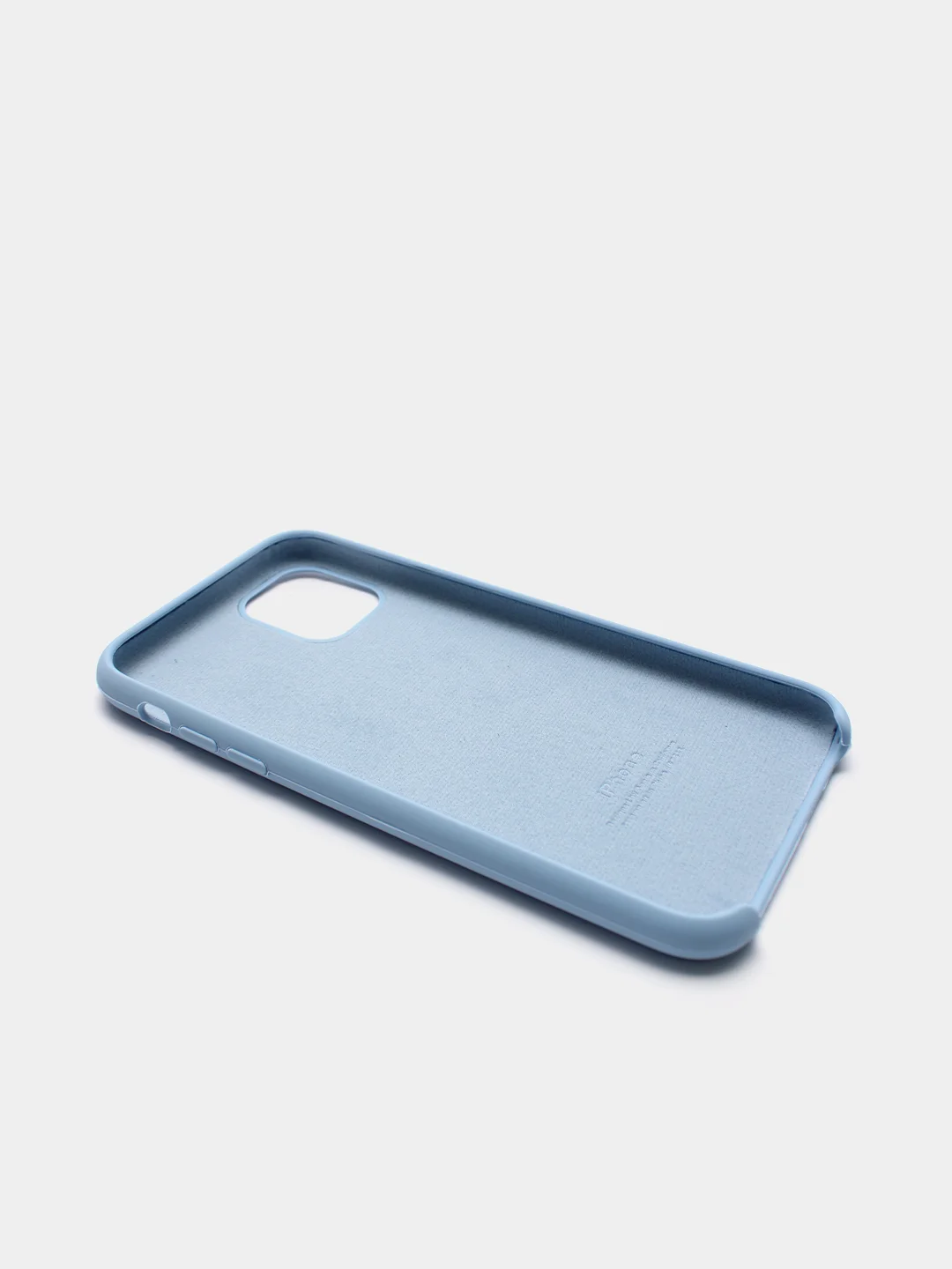 Небесно-голубой чехол Silicone Case для iPhone 11, с открытым низом