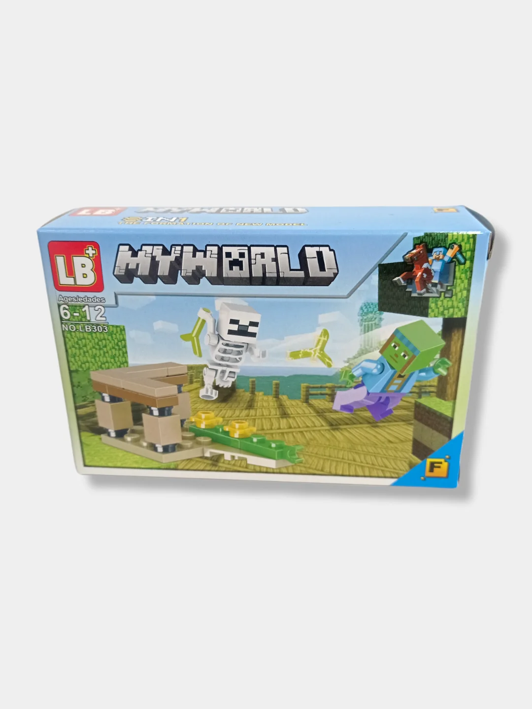 Бежевый конструктор My World "Майнкрафт" (Minecraft), 8 видов