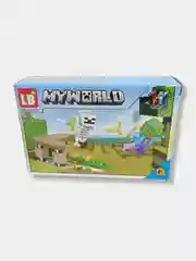 Бежевый конструктор My World "Майнкрафт" (Minecraft), 8 видов