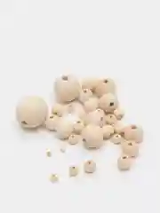 Бусины деревянные круглые неокрашенные