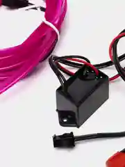 Розовый гибкий неон / неоновая лента в салон автомобиля