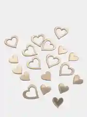 Золотой зеркальные сердечки на торт