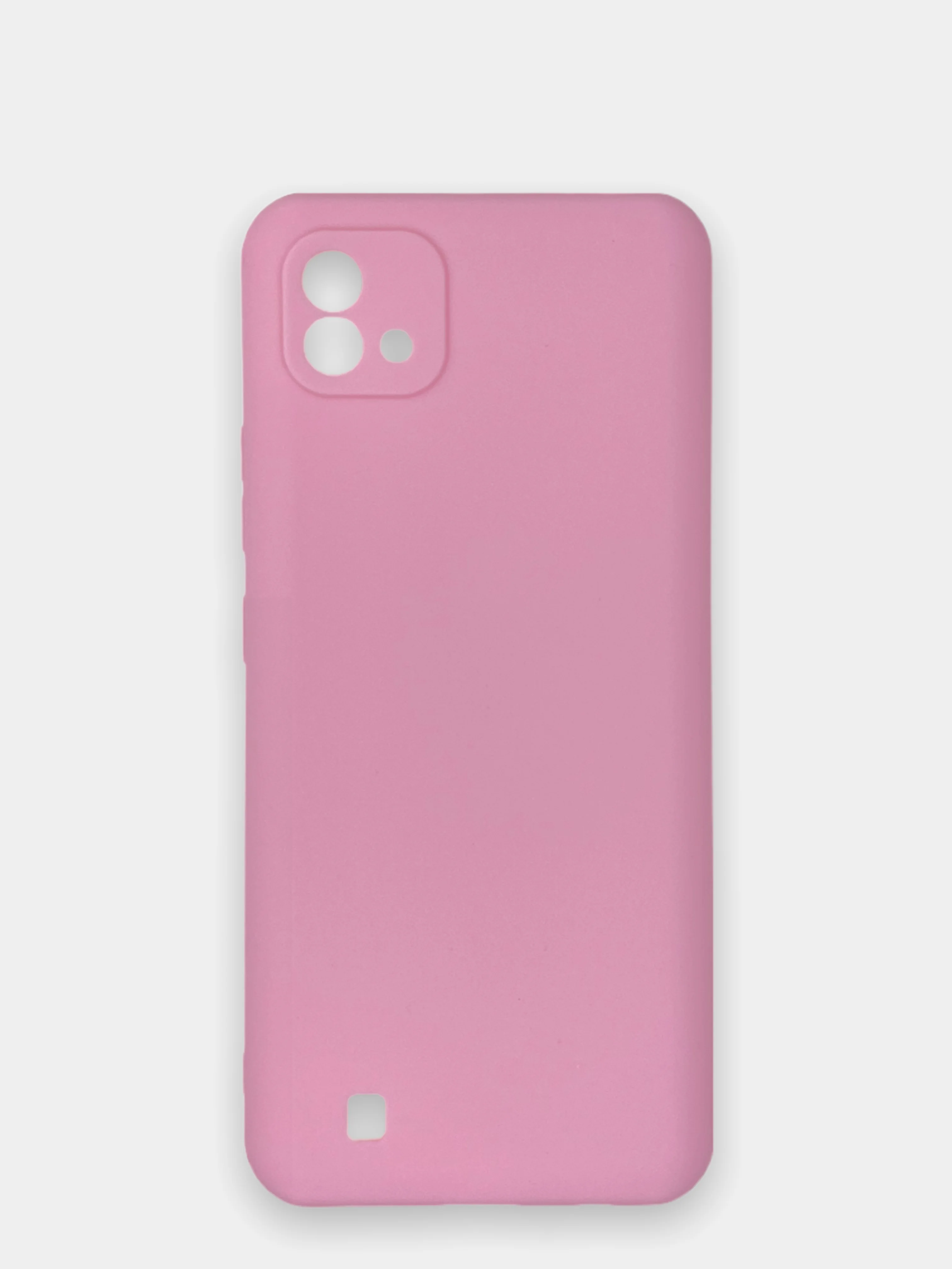 Розовый чехол Realme C11 2021 / Realme C20 Реалми С11 2011 / С20 силиконовый цветной матовый