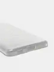 Серебряный чехол блестящий Samsung Galaxy S21 Plus накладка c блёстками Самсунг S21 +