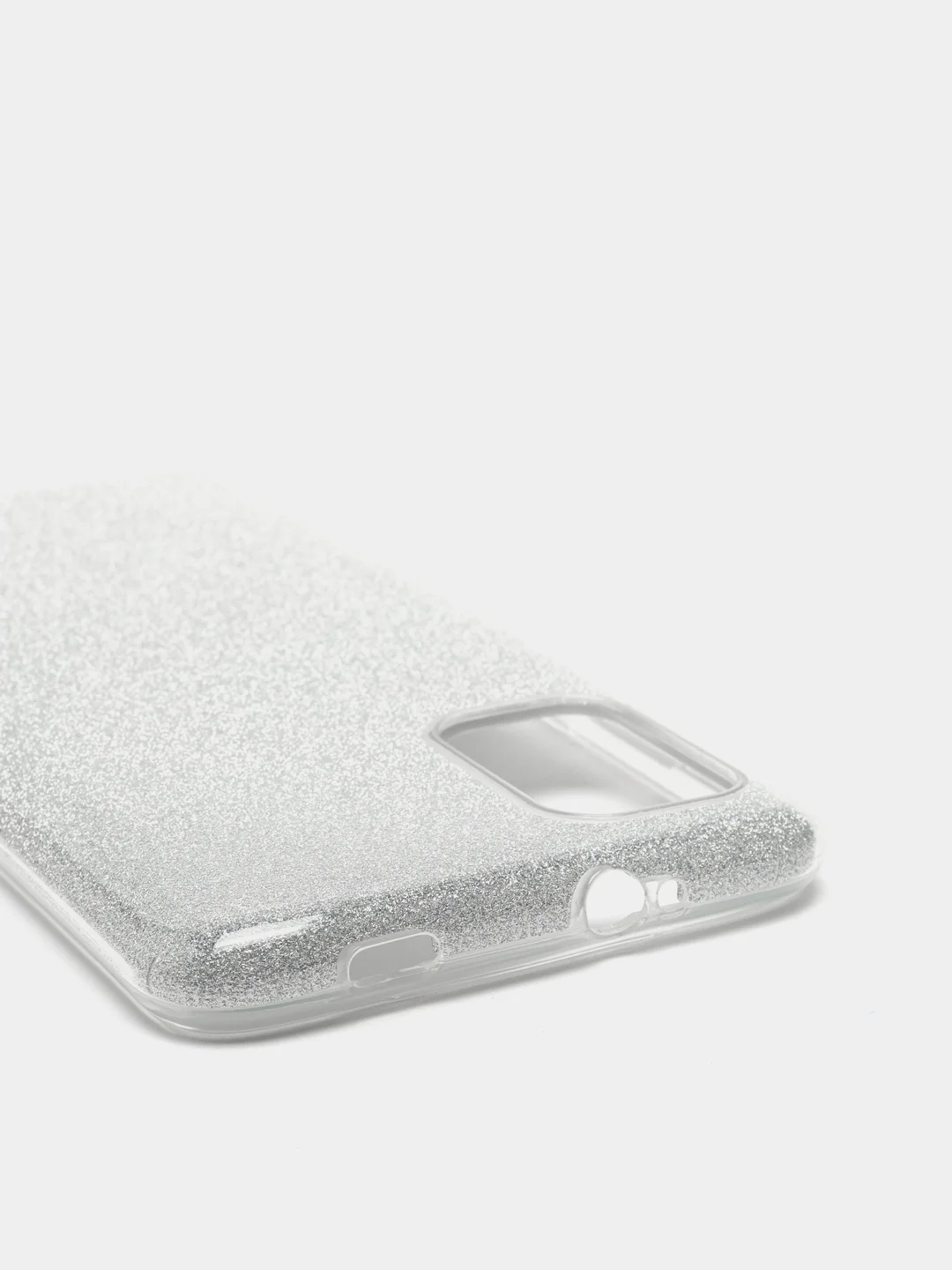 Серебряный чехол Xiaomi Poco M3 блестящий сияющий, накладка c блёстками Поко М3