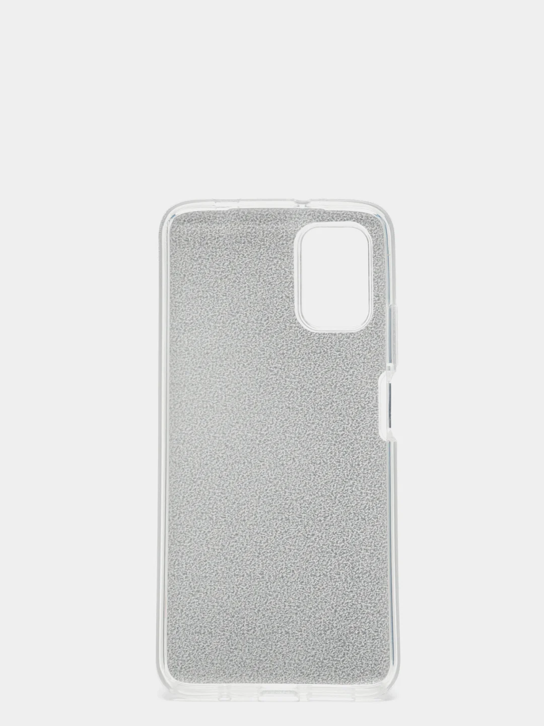 Серебряный чехол Xiaomi Poco M3 блестящий сияющий, накладка c блёстками Поко М3