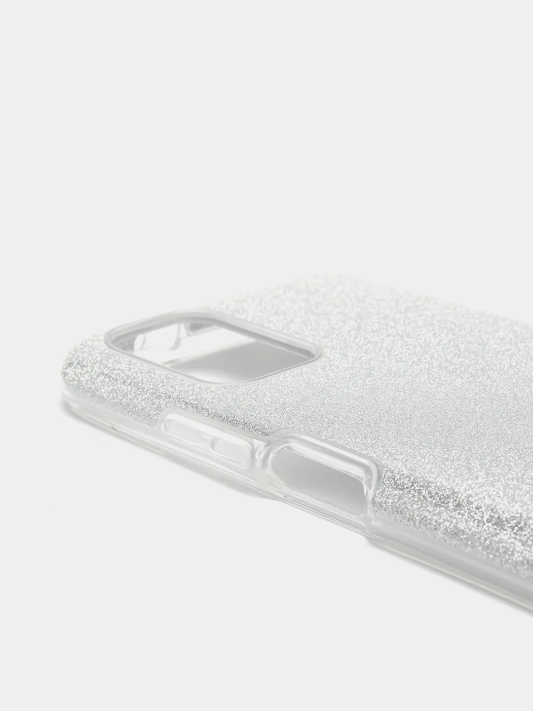 Серебряный чехол Xiaomi Poco M3 блестящий сияющий, накладка c блёстками Поко М3