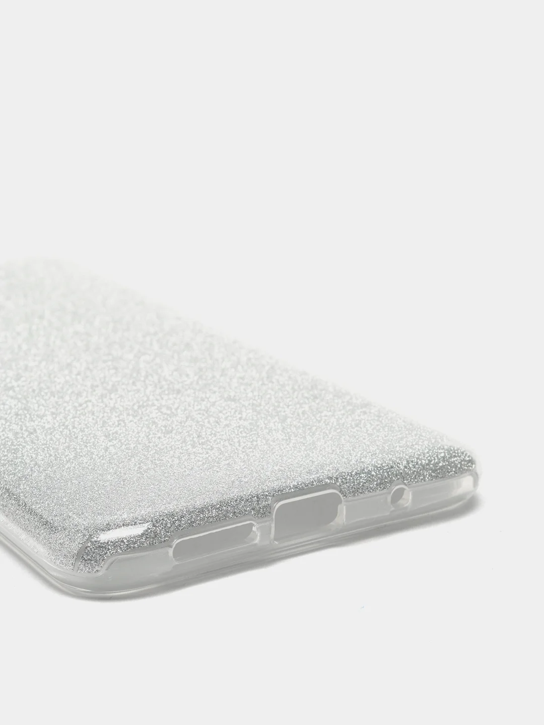 Серебряный чехол Xiaomi Poco M3 блестящий сияющий, накладка c блёстками Поко М3