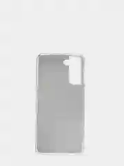 Серебряный чехол блестящий Samsung Galaxy S21 Plus накладка c блёстками Самсунг S21 +