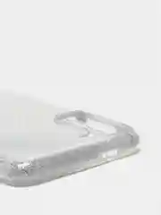 Серебряный чехол блестящий Samsung Galaxy S21 Plus накладка c блёстками Самсунг S21 +