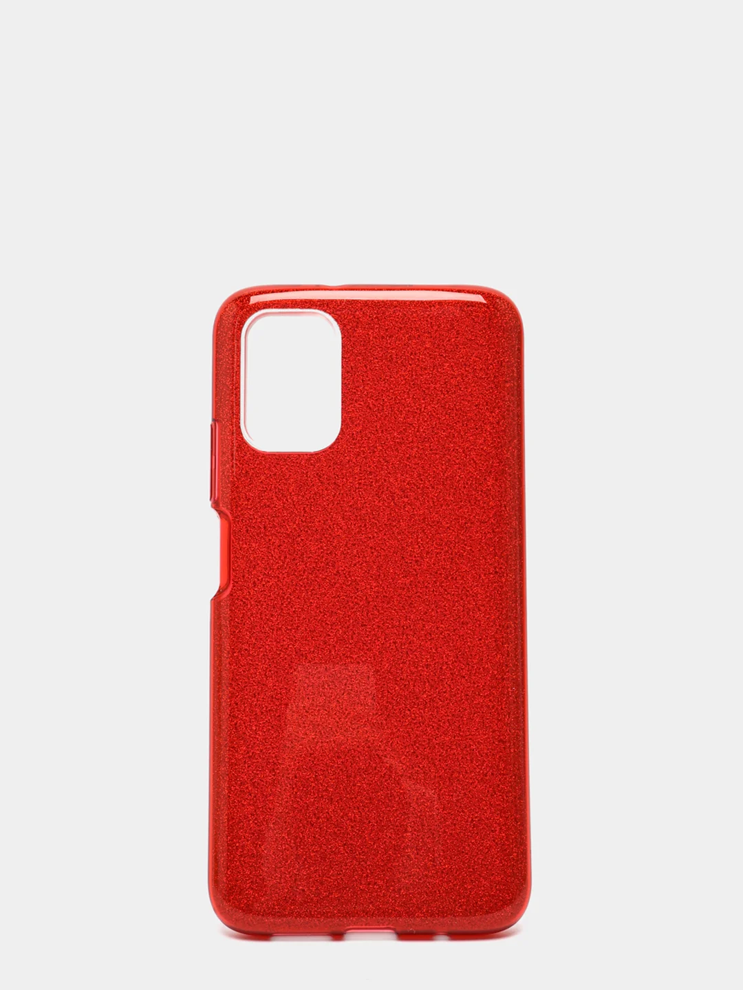 Красный чехол Xiaomi Poco M3 блестящий сияющий, накладка c блёстками Поко М3