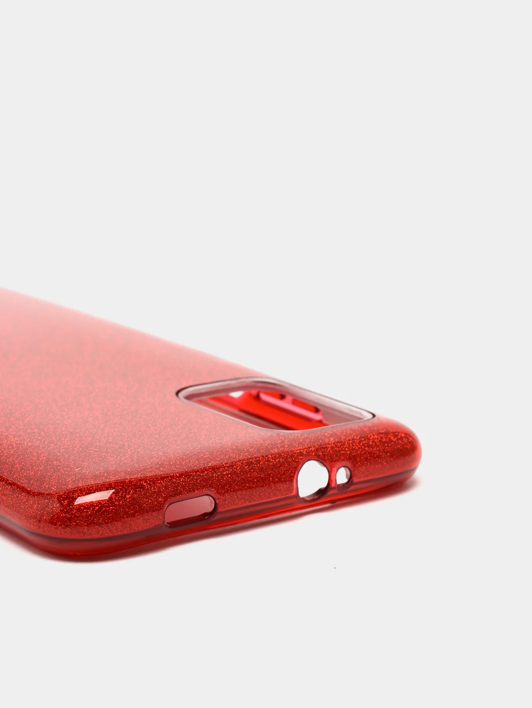Красный чехол Xiaomi Poco M3 блестящий сияющий, накладка c блёстками Поко М3