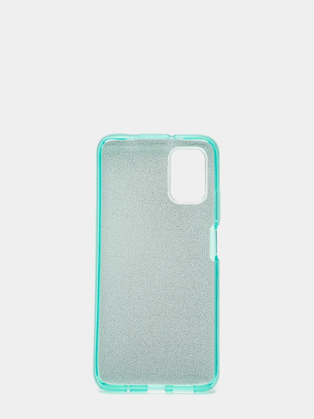 Бирюзовый чехол Xiaomi Poco M3 блестящий сияющий, накладка c блёстками Поко М3