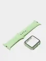 Мятный силиконовый ремешок с корпусом для Apple Watch 38, 40, 42 и 44 мм