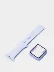 Лавандовый силиконовый ремешок с корпусом для Apple Watch 38, 40, 42 и 44 мм