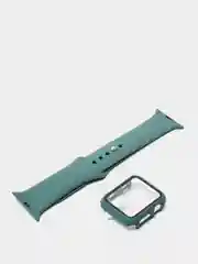 Зелёный хаки силиконовый ремешок с корпусом для Apple Watch 38, 40, 42 и 44 мм